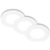 BRILONER - Set di 3 faretti LED da incasso 230V piatti, luce bianca neutra, 3W 330lm ciascuno, spot LED, spot da soffitto, faretti LED 230V, 68mm, 90x28mm (DxH), bianco