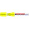 edding 4090 - Pennarello a gesso - giallo fluo - 5 pennarelli - punta a scalpello 4 - 15 mm - ampia penna a gesso per lavagna cancellabile - per scrivere finestre, vetro, specchio - penna con colori