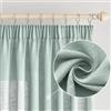 EMEMA Tende Lino Trasparente con Fettuccia Tenda a Traslucido Tenda per Interni Tende Moderne a Vela per Porte Balcone Adatte per Soggiorno Camera da Letto 2 Pannelli 140x225 cm Turchese