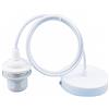 Eterspr E27 Lampade a Sospensione Accessori, Retro Plafoniere Lampadario Titolare Accessori Con 150 CM Cavo, per Bar, Caffetteria, Negozio di Abbigliamento, Casa, Hotel (Bianca)