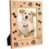 CREATCABIN Cornice per Cani Cornice per Foto in Legno di Osso di Zampa di Animale Domestico Cornice per Cartolina da Tavolo in Legno con Incisione per Gatti per Galleria da Appendere 21.8x16.8cm