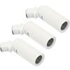 PATIKIL Adattatore Luce Inclinato 180 Gradi per Soffitto, 3pz M10 Filetto Lampadari Pendente Illuminazione per Angolo o Irregolare Soffitto, Bianco