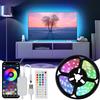 Hoobabuy Striscia LED TV Retroilluminazione 3 Metro, Luci LED USB Alimentata con Telecomando e controllo APP, Striscia Luminosa a LED RGB 5050 per HDTV da 40-55 Pollici, PC Monitor