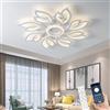 MYYCX Plafoniera LED Soffitto Moderno, con Telecomando, Dimmerabile Plafoniere a LED da Soffitto con Lampadina, Lampadario per Soggiorno, Camera da letto, Ufficio (Bianco, 80cm-A)