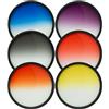 iSnapPhoto Kit di 6 filtri colorati graduali da 72 mm per: Pentax HD PENTAX-D FA* 50 mm f/1.4 SDM AW Silver Edition (23340) viola grigio blu rosso arancione giallo, con custodia per il trasporto,