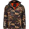 Geographical Norway Royaute Men - Giacca Cappuccio Softshell Impermeabile Uomo - Giacca Vento Tattica Da Esterno - Escursionismo Sci Autunno Inverno Primavera (Mimetica arancione cochi S)