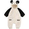 MK MATT KEELY Pagliaccetto Neonato Invernale 2-20 Mesi Tutina Animali Stile bambino con Cappuccio Pigiama Caldo in Pile,Panda Bianco,6-9 Mesi