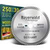 Bayerwald Werkzeuge Bayerwald - Lama per sega circolare HM, Ø 250 x 3,2 x 30 mm, Z=80 VW Serie 11.55, denti alternativi per sezioni longitudinali e trasversali in legno/materiali a base di legno