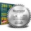 Bayerwald Werkzeuge Bayerwald - Lama per sega circolare HM, Ø 280 x 3,2 x 30 mm, Z=48 UW, serie 11.55, denti alternativi per sezioni longitudinali e trasversali in legno/materiali a base di legno