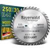 Bayerwald Werkzeuge Bayerwald - Lama per sega circolare HM, Ø 250 x 3,2 x 30 mm, Z=48 GW, serie 11.55, denti alternativi per sezioni longitudinali e trasversali in legno/materiali a base di legno