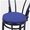 HD BRICO set 4 Cuscini Rontondi per Sedia Cucina Coprisedia Imbottiti Laccetti Tinta unita Spessore 4 cm x 38 cm (BLU 602) MADE IN ITALIA