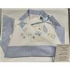 Generico Set Lenzuola Carrozzina-Culla Ricamato 100% cotone (3 Pezzi: Sopra+Sotto+Federa) 100% Made In Italy