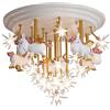 LXQIY LED Lampada da Plafoniera,Lampada da soffitto Creativo unicorno del Fumetto Lampadario Plafoniera Iron Art Paralume Ragazza Ragazzo Camera Da Letto Apparecchio di Illuminazione Bambino,Bianco,G4