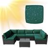 SYLC Impermeabile Federe per Cuscino Divano Copricuscini per Giardino Rattan per Esterni E Patio, Coperte del Cuscino con Cerniera per L/Angolo (1 pz 50×45×10 cm,Teal)