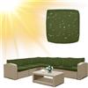 SYLC Impermeabile Federe per Cuscino Divano Copricuscini per Giardino Rattan per Esterni E Patio, Coperte del Cuscino con Cerniera per L/Angolo (1 pz 55×50×10 cm,Army Green)