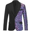 NaLatia Uomini Moda Viola Colorato Velluto Lustrini Blazer abiti da uomo eleganti