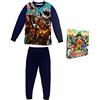 Sabor Pigiama Bambino Estivo Gormiti, Pigiama Bambino in Cotone, Pigiama Bambino Lungo Disney Marvel (4511 Blu Navy, 4 Anni)