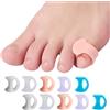 Roosea 10 Pezzi Separatore Dita Piede Distanziatore Dita Piedi Divaricatore Alluce Valgo Silicone Separatori Dita Piedi Distanziatori Dita piedi Per Evitare Sfregamenti E Alleviare La Pressione