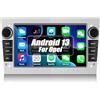 CAMECHO [1+32G]CAMECHO Android 13 Autoradio per Opel Corsa d/Astra h/Zafira b/Meriva,7 Pollici HD TouchScreen Schermo Navigatore con Mirror Link WiFi RDS FM USB Bluetooth Comandi al Volante(Argento)