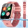 AstraMinds Smartwatch Bambini 4G per Ragazzo e Ragazza, Orologio GPS Telefono, Impermeabile, Videochiamata, SOS, Chat in Tempo Reale, Fotocamera, Contapassi, Sveglia per 4-12 Anni (Rosa)