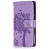 Zhovee Conber Cover per Samsung Galaxy S7 Edge, Custodia in Pelle PU con Interno TPU Antiurto, Serie Gatto e Albero Flip Case Cover Custodia Portafoglio per Samsung Galaxy S7 Edge - Lavanda