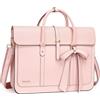 MOSISO Borsa Porta PC Donna,15-15,6 Pollici Laptop in Pelle PU Borsa a Tracolla Convertibile,16 Pollici Borsa Messenger Borsa Casual Lavoro Viaggio Computer Borsa con Nodo a Fiocco,Rosa