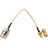 Greluma 1 Pezzi Coassiale UHF Femmina SO-239 a SMA Femmina Cavo di Prolunga Adattatore, Cavo RG316 Pigtail a Bassa Perdita con Adattatore SMA Maschio a Maschio