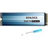 Ediloca EN870 SSD 1TB PCIe Gen4, NVMe M.2 2280, fino a 7450 MB/s, cache SLC dinamica, Unità a stato solido interne, compatibile con PS5 e PC