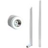 UniteCom - 2 x antenna terminale Wi-Fi a doppia banda 2,4 GHz 5 GHz 5 dBi guadagno RP-SMA maschio connettore 90 ° rimovibile pieghevole router lama antenna WLAN wireless Internet banda larga (bianco)