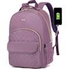 Breold Zaino Donna PC Zaino Scuola Ragazza,Borsa Scuola Zaini Scuola Superiore Zaino Porta PC,Zainetto Femmina per Viaggi di Piacere,Affari,Studi,Universitario