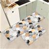 JEFFEL Set di 2 tappetini da cucina antiscivolo, lavabili, anti-affaticamento, per cucina, decorazione per la casa, ufficio, scrivania in piedi (B, 43x75+43x150cm)