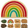 Astra Zerbino Naturale Coco - Zerbino in cocco 40x60 cm, arcobaleno, antiscivolo