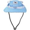 Shengxi Cappello per cani, estate protezione solare Cappellino Parasole con Visiera per Cani, Moda Traspirante cappellino cani con fori per orecchie e sottogola regolabile per cane piccola taglia (blu)