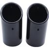 SHLPDFM 1 coppia di terminali di scarico 75 mm tubo di scarico in acciaio inox per A4 B8 Q5 (nero)