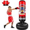 SHZYGQ Sacco da Boxe per Bambini, 165cm Pungiball Bambini con Guantoni da Boxe, Sacchi da Boxe Gonfiabile per Ragazzi E Ragazze 3-12 Anni, Per Praticare Karate Taekwondo MMA (cane NINJA)