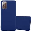 Cadorabo Custodia per Samsung Galaxy NOTE 20 in CANDY BLU SCURO - Morbida Cover Protettiva Sottile di Silicone TPU con Bordo Protezione - Ultra Slim Case Antiurto Gel Back Bumper Guscio