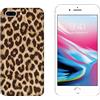 Generico Cover Custodia compatibile con Apple iPhone 7 Plus Leopardato Maculato Marrone Maculato/Stampa anche sui lati/Telefono rigido a scatto Antiscivolo Antigraffio Antiurto Protettivo Rigido