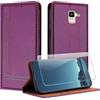 JayModCase Custodia per Samsung Galaxy J6 2018 con Pellicola Proteggi Schermo, Cover in PU Pelle Portafoglio per Samsung J6 2018 con Slot Schede Supporto Stand Magnetica Chiusura Antiurto - Viola