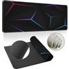 Hixingo Tappetino Mouse, 3D Multicolore Tappetino Mouse XXL/XL/L, Tappetino Mouse Gaming con Base in Antiscivolo e Bordi Cuciti, Mouse Pad per Casa Ufficio (1000x500x3mm,Blu)