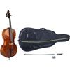 GEWA Violoncello GEWA, set di violoncelli Allegro Antique VC1-1/2 pronto per l'uso incl. borsa, arco in carbonio, corde Larsen Aurora