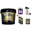 Multi Marca 100% Whey Professional Proteine del siero di latte gusto Stracciatella 5 KG Gold's Nutrition + Aminoacidi BCAA 6400 375cpr e Creatina 100g Scitec Nutrition + Omaggi