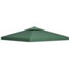 Outsunny Copertura Telo per Gazebo da Giardino 3x3 m, Tetto Sostitutivo Anti-UV Impermeabile in Poliestere Verde Scuro