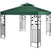 DREAMADE Tessuto di Ricambio per Gazebo Copertura Superiore per Gazebo Telo Tetto di Ricambio 3x3 M (Verde)