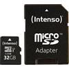 Intenso 32GB Scheda MicroSDHC Card 32GB, Premium, Class 10, U1 [3423480]