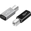 SHANFEILU Adattatore USB C femmina a stampante maschio USB B convertitore adattatore tipo C a MIDI connettore per stampante MIDI pianoforte elettrico e dispositivo di tipo C/computer portatile, 2