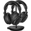 SIMOLIO Cuffie Wireless per TV, Doppie Cuffie Bluetooth per TV con Trasmettitore Supporto 2 in 1, Dialogo Chiarificatore, Comodo da Usare per gli Anziani, by-Pass, Controllo del Equilibrio e Tono