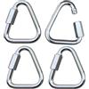 Ulawellor Moschettoni Triangolari in Acciaio Inox 4 Pezzi 4 x 5 cm