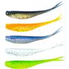 Awxevcik Esche morbide di pesca del pesce persico Esche morbide della coda della pagaia di pesca Swimbaits 100PCS, esche di pesca di 2,76 pollici