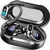 Rolosar Cuffie Bluetooth Sport, Auricolari Bluetooth 5.3 con ENC Riduzione del Rumore Mic, 50 Ore Cuffie Wireless In Ear con Stereo HiFi, Cuffie Senza Fili IP7 Impermeabili, USB-C, Controllo Touch Display LED