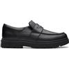 Clarks LorcamCraft Y Childrens Black Leather, 6